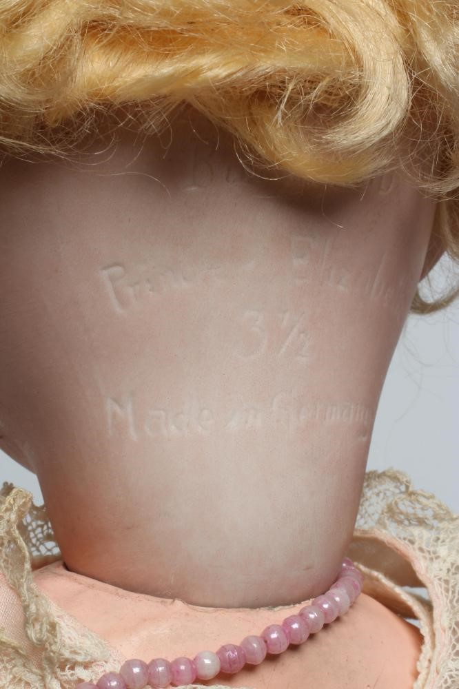 A boxed Porzellanfabrik Burggrub Princess Elizabeth bisque socket head doll Image