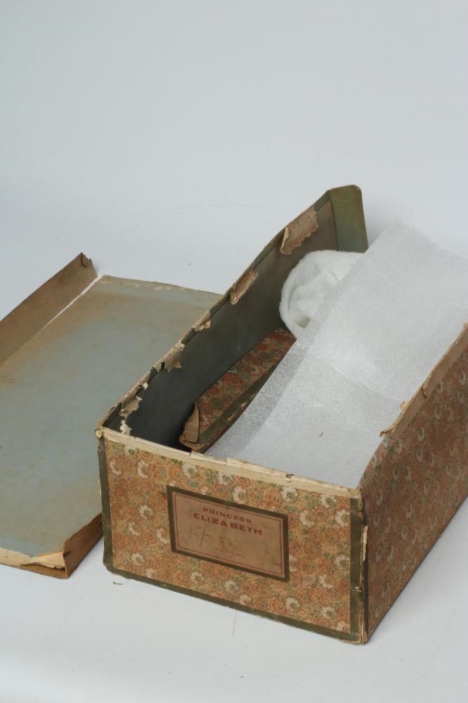 A boxed Porzellanfabrik Burggrub Princess Elizabeth bisque socket head doll Image