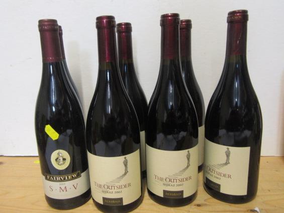 Five bottles 2002 The Outsider Shiraz Image