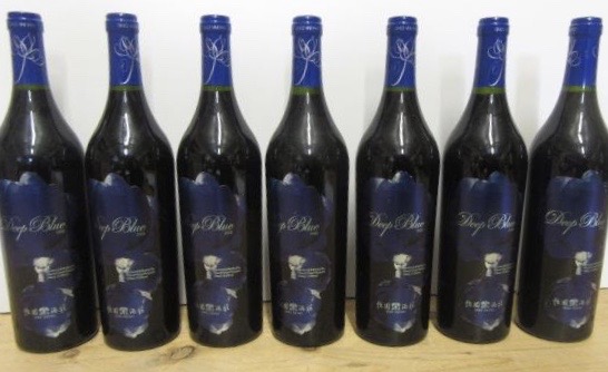 Eight bottles 2011 Deep Blue Grace Vineyard (China) Image
