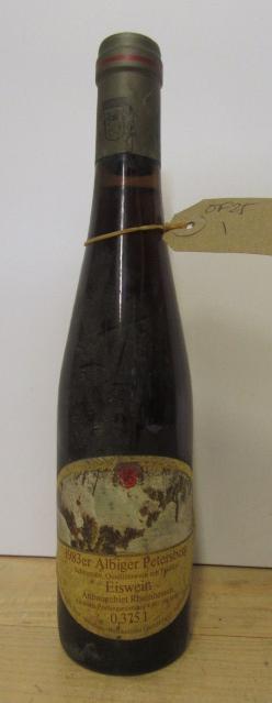 One half bottle 1983 Albiger Petersberg Eisweign (Est. plus 21% premium inc. VAT) Image
