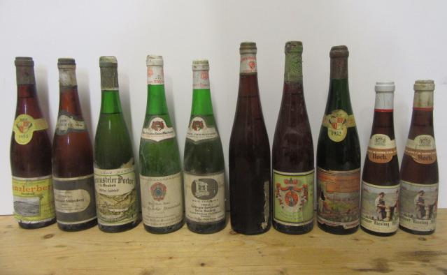 Eight bottles and two half bottles German wine including one bottle 1959 BernKasteler Doctor Image