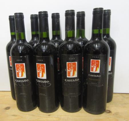 Nine bottles 2003 Castano Monastrelle Image