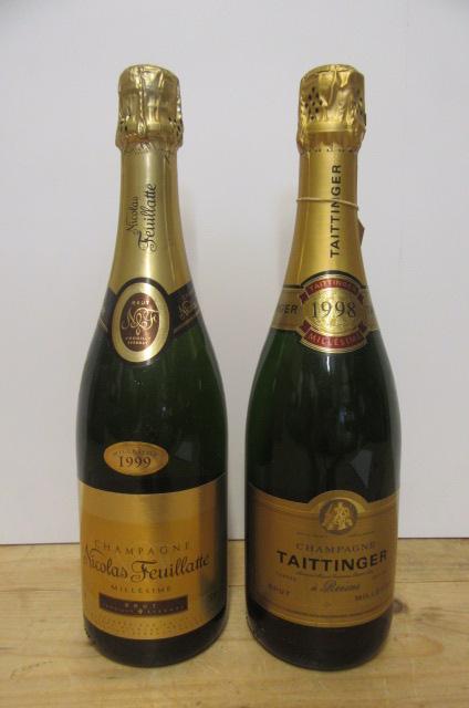 One bottle 1998 Taittinger and one bottle 1999 Nicolas Feuillatte (2) (Est. plus 21% premium inc. Image