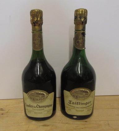 One bottle 1966 and one bottle 1969 Taittinger Comtes de Champagne (2) (Est. plus 21% premium inc. Image