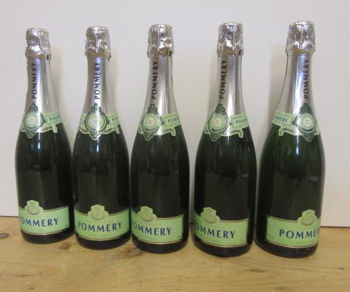 Five bottles NV Pommery Blanc de Blancs champagne (Est. plus 21% premium inc. VAT) Image
