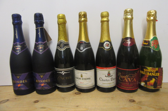 One bottle Albert Etienne Brut Champagne and six bottles sparkling wine (7) (Est. plus 21% premium Image