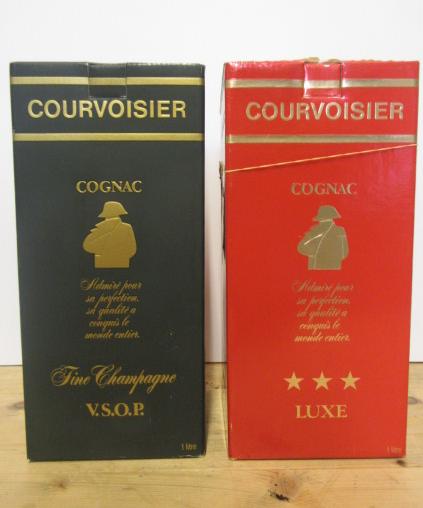 One litre Courvoisier Luxe Cognac and one litre Courvoisier V.S.O.P. Cognac Image
