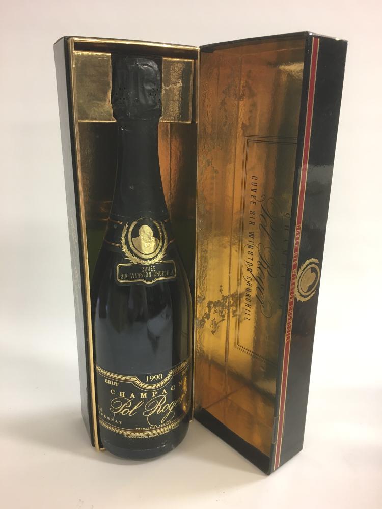 One bottle 1990 Pol Roger Cuvee "Sir Winston Churchill" Image