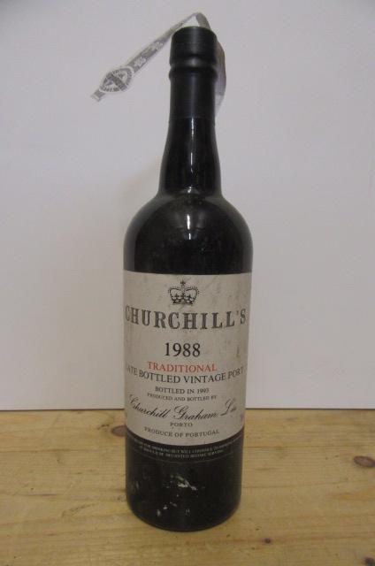 One bottle 1988 Churchills (Est. plus 21% premium inc. VAT) Image