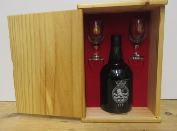 One half bottle 1997 Australian Tawny Port to commemorate the commissioning of Friggate HMNZS Te Image