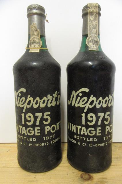 Two bottles 1975 Niepoort's Vintage Port (Est. plus 21% premium inc. VAT) Image