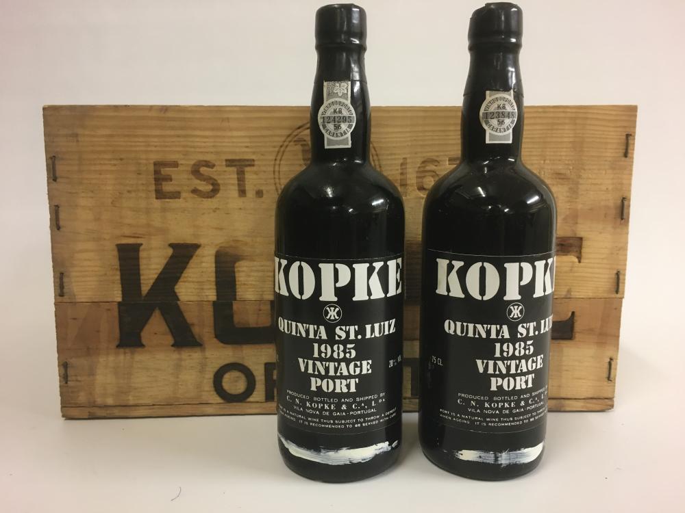 Two bottles 1985 Kopke Quinta St Luiz Vintage Port Image