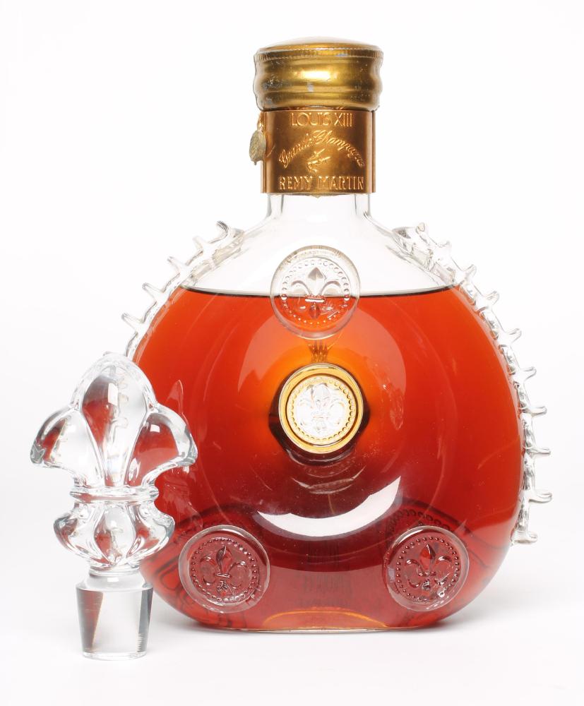 One bottle Remy Martin Louis XIII Grand Champagne Cognac in decorated Centaure Baccarat Cristal Image