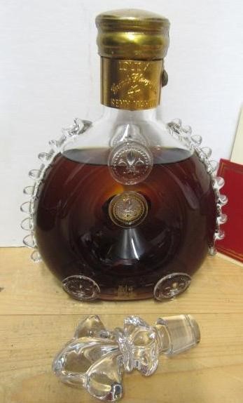 One bottle Remy Martin Louis XIII Grand Champagne Cognac in decorated Centaure Baccarat Cristal Image