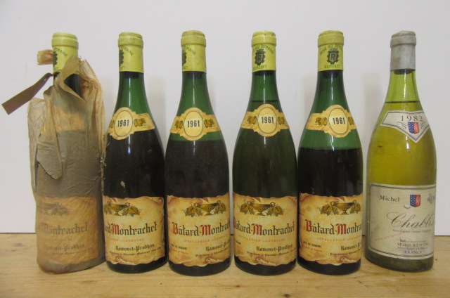 Five bottles 1961 Batard-Montrachet Ramonet Prudhon Image