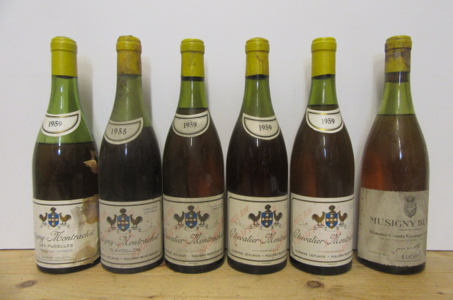 Three bottles 1959 Chevalier-Montrachet Leflaive Image
