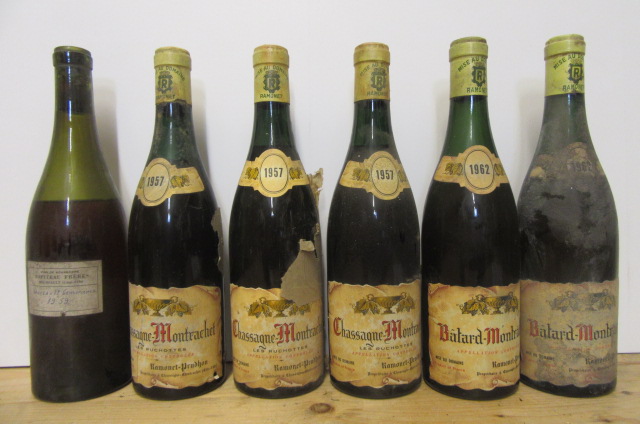 Three bottles 1957 Chassagne-Montrachet Les Ruchottes Image