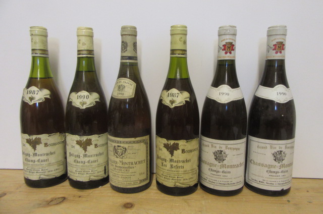 Two bottles 1990 Chassagne-Montrachet Champs-Gains Image
