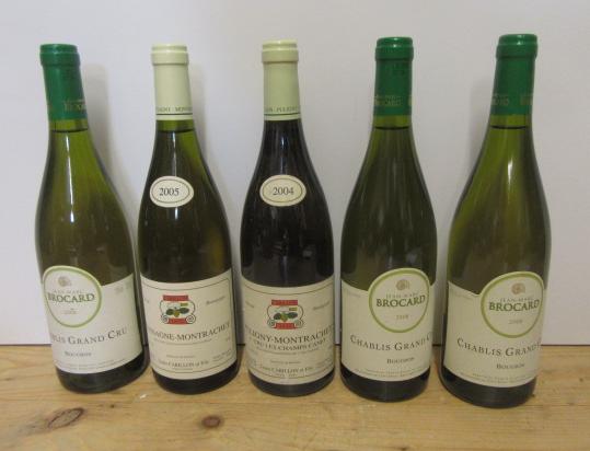 Three bottles 2008 Chablis Grand Cru Bougros J.M. Brocard Image