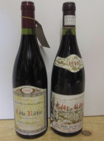 One bottle 1998 Cote-Rotie R & P Jasmin and one bottle 1993 Cote Rotie Dom Jamet (2) (Est. plus 21% Image