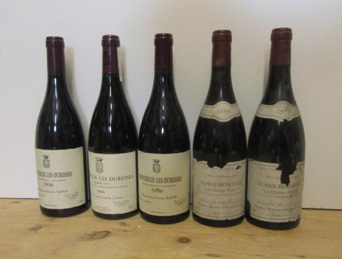 Three bottles 1996 Monthelie-Les-Duresses Dom. de Comtes Lafon Image