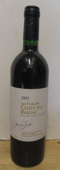 Six bottles 2003 Les Forets Image