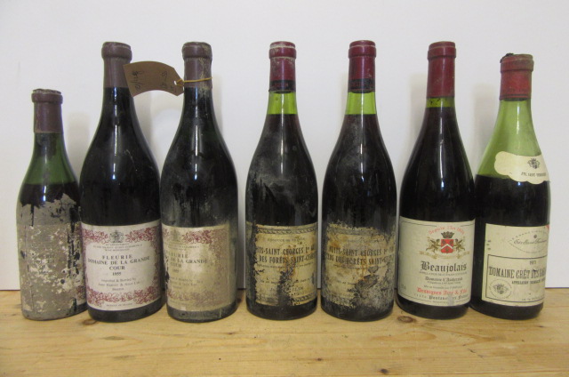 Two and a half bottles 1955 Fleurie Domaine de La Grande Cour Image