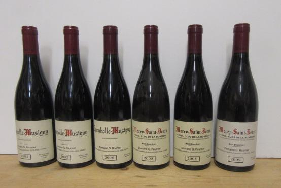 Two bottles 2005 and one bottle 2009 Morey-Saint-Denis 1er Cru Clos de la Bursiere Image
