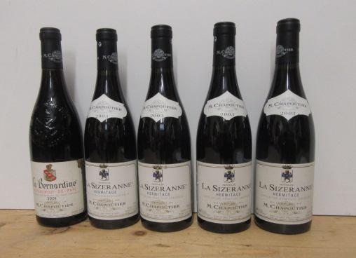 Four bottles 2003 Hermitage Monier de La Suzeranne M. Chapoutier Image