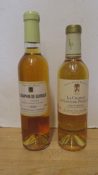 Nine half bottles 2002 Le Dauphin de Guiraud Sauternes and five half bottles 2002 La Chapelle de Image