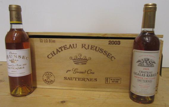 Eight half bottles 2003 Chateau Rieussec Grand Cru Classe Sauternes and three half bottles 2003 Image
