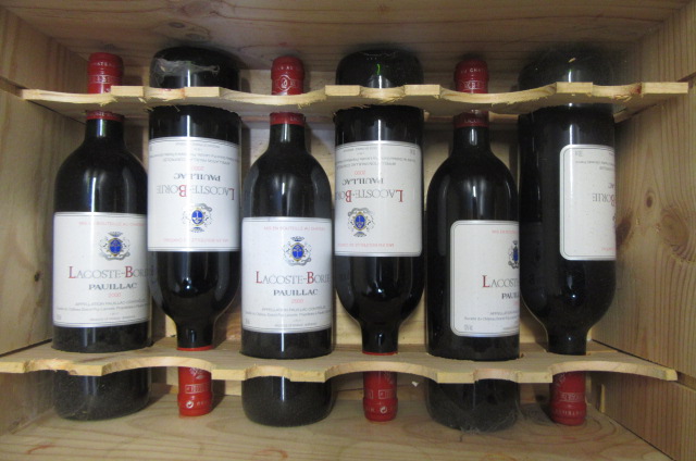 Six bottles 2000 Lacoste-Borie Image