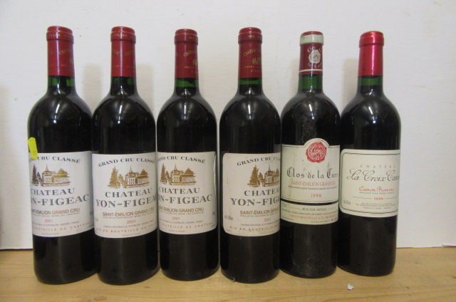 Four bottles 2001 Chateau Yon-Figeac Saint Emilion Image