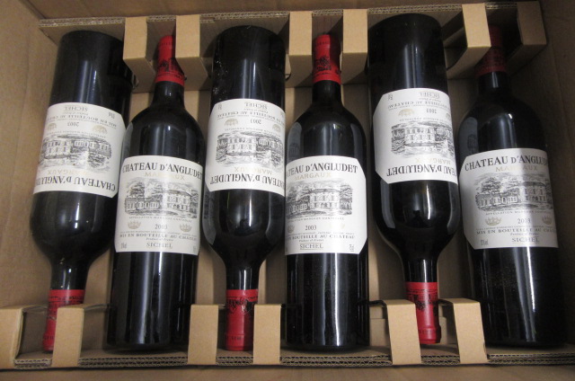 Six bottles 2003 Chateau D'Angludet Image