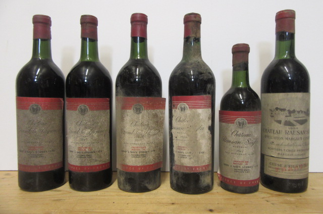 Three bottles 1945 Chateau Grand La Lagune Image