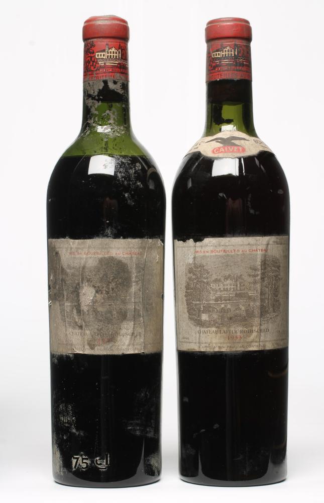 Two bottles 1953 Chateau Lafite Rothschild Image