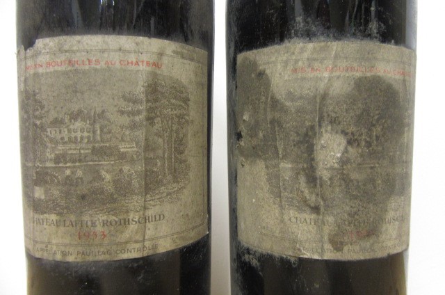 Two bottles 1953 Chateau Lafite Rothschild Image