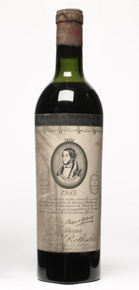 One bottle 1953 Chateau Mouton Rothschild (Est. plus 21% premium inc. VAT) Image