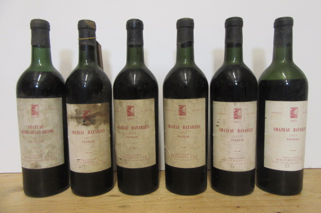 Five bottles 1955 Chateau Batailley Image
