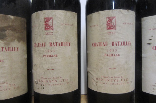 Five bottles 1955 Chateau Batailley Image
