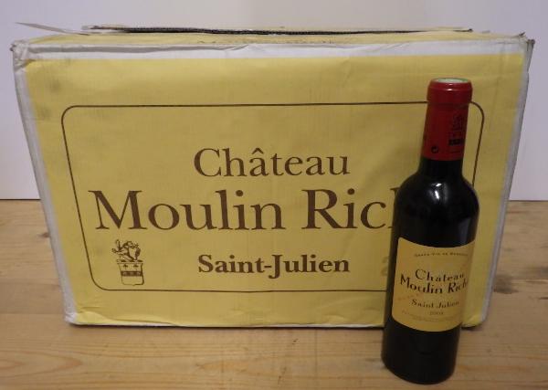 Twenty four half bottles 2004 Chateau Moulin Riche Image