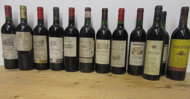 Eight bottles 1998-2005 Bordeaux Image