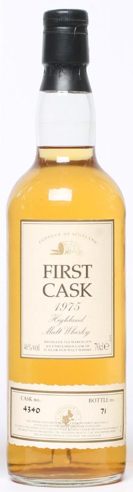 One bottle 1975 First Cask Highland Malt Whisky Image