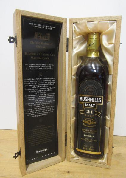 One bottle Bushmills 21 year old Irish Malt Whiskey Image