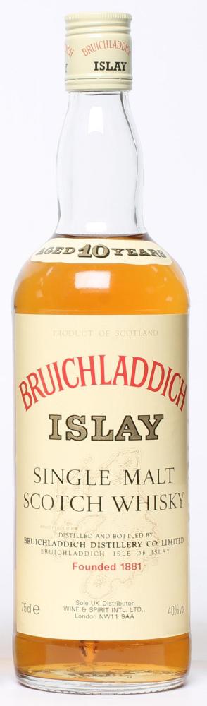 One bottle Bruichladdich 10 year old Islay Single Malt Whisky Image