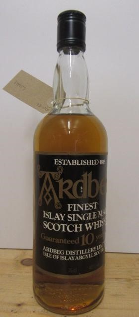 One bottle Ardbeg 10 year old Finest Islay Single Malt Scotch Whisky (Est. plus 21% premium inc. Image