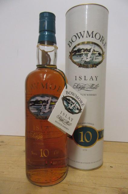 One bottle Bowmore 10 year old Islay Single Malt Whisky Image
