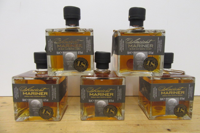 Five 50cl. bottles of Ancient Mariner 18 year old single Malt Whisky Image