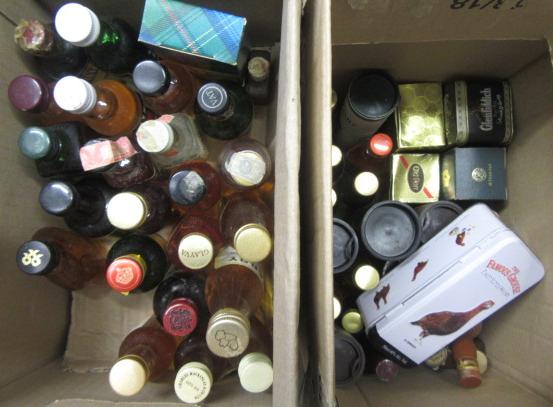 Seventy five whisky miniatures including some 70° proof malt whiskies and one volume Martin Green Image